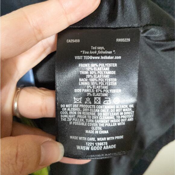 TED BAKER London Abade Panel Sheath Dress Midnight Bloom size 4 new w tag - Picture 6 of 7